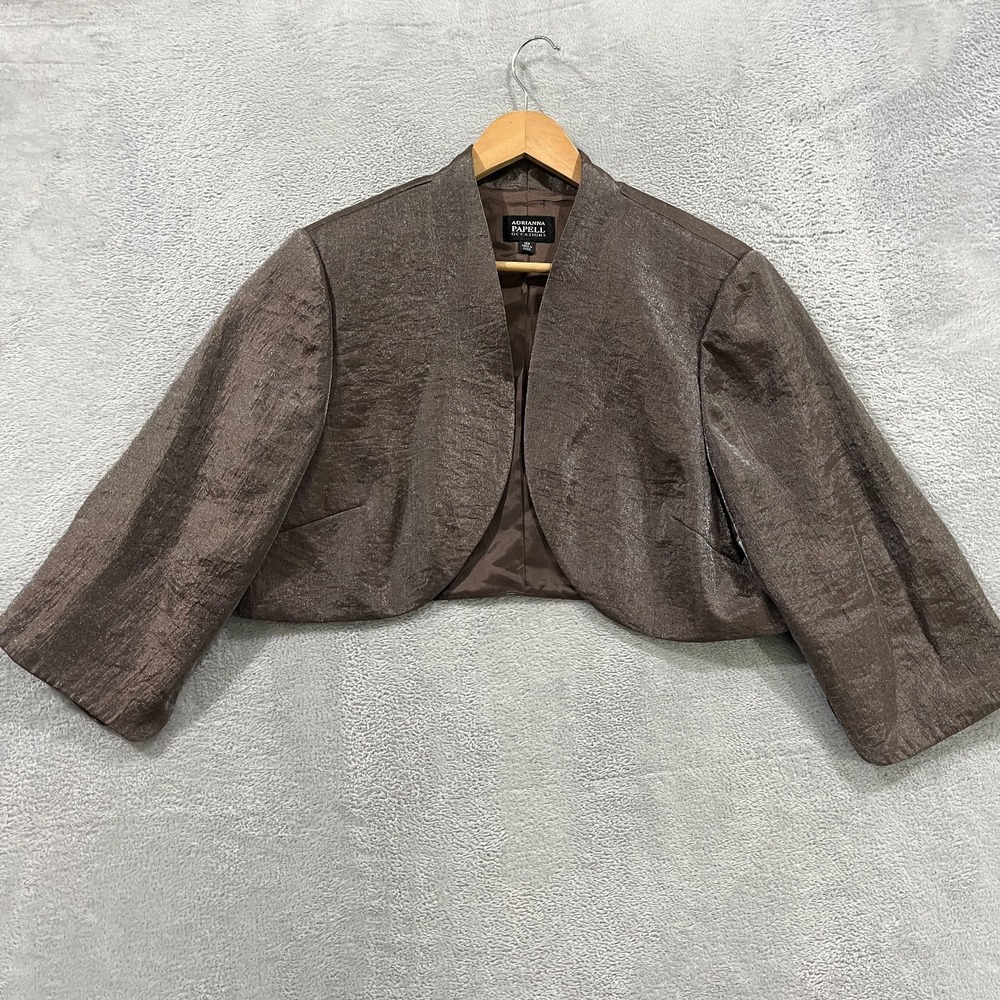 Adrianna‎ Papell Occasions Bolero Jacket Women Size 16W Cropped Y2K Party Grunge